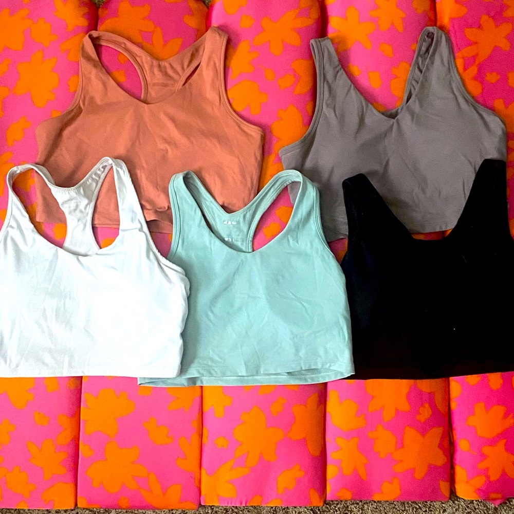 Lot of 5 GUC Longline razorback sportsbras